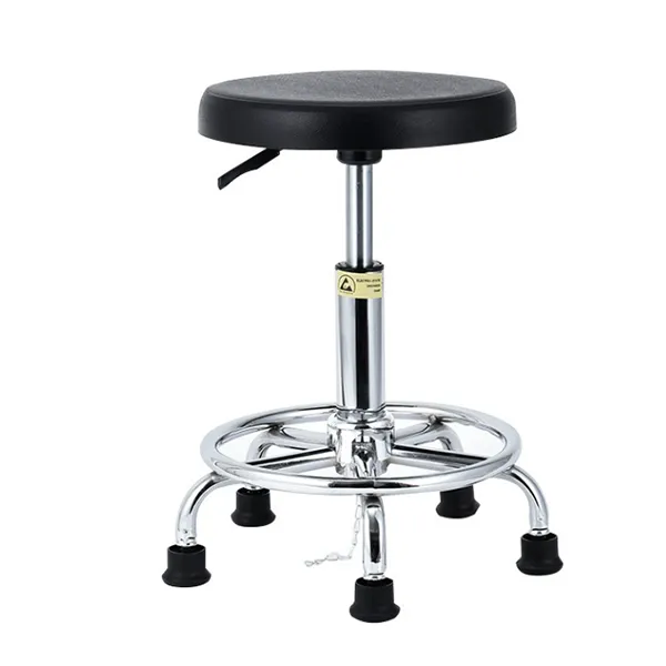 MatMeas 32cm PU Lab Stool – Adjustable Height Swivel Laboratory Chair with Footrest